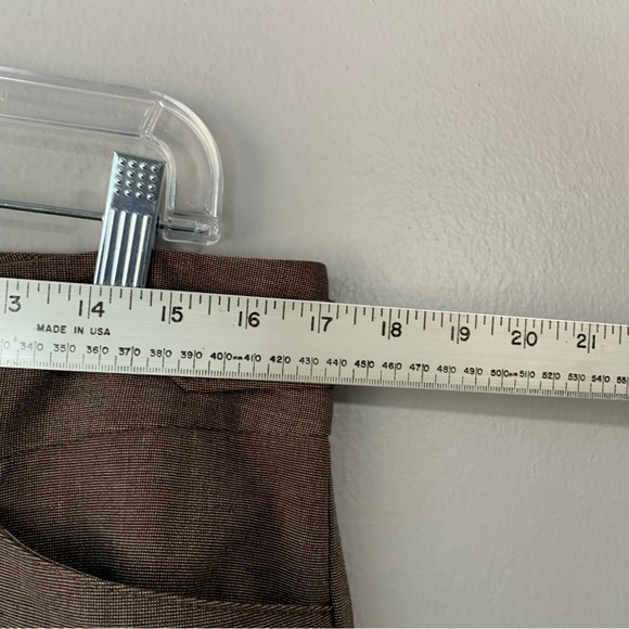 Anne Klein NWT brown multi woven straight leg dress pants with pockets. Size 10 - Picture 8 of 14